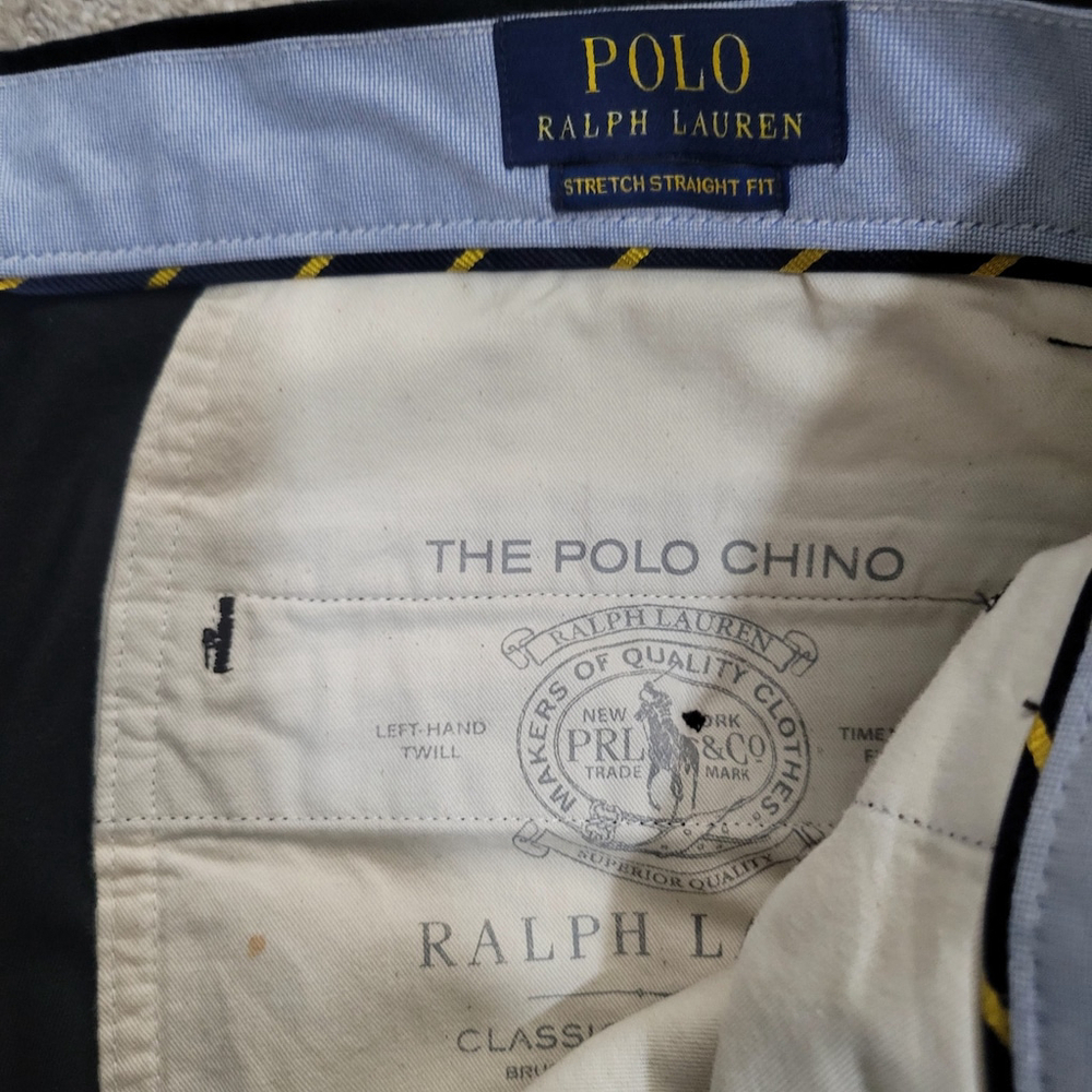 Polo Ralph Lauren Men's Classic Cotton Twill Stretch Straight Fit Chino 34/32 - Picture 8 of 9